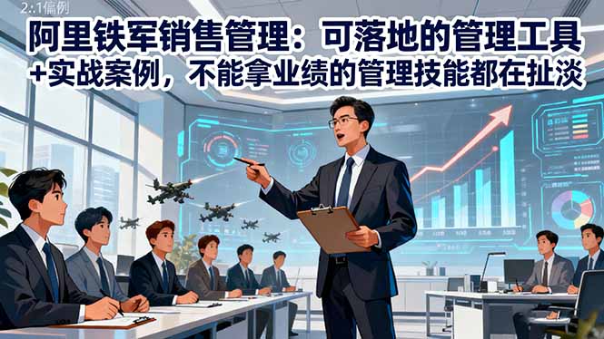 阿里铁军销售管理:可落地的管理工具+实战案例,不能拿业绩的管理都在扯淡-淘金阁网创