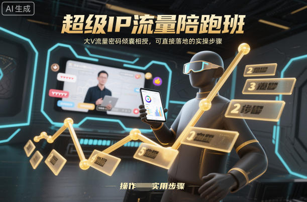 超级IP流量陪跑班,大V流量密码倾囊相授,可直接落地的实操步骤-淘金阁网创
