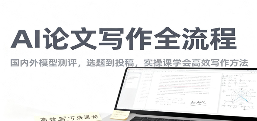 AI论文写作全流程,国内外模型测评,选题到投稿,实操课学高效写作方法-淘金阁网创