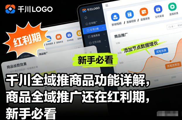 千川全域推商品功能详解，商品全域推广还在红利期，新手必看-淘金阁网创