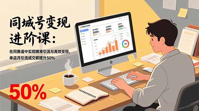 同城号变现进阶课：在同城赛道中实现精准引流与高效变现，单店月引流成交额提升50%-淘金阁网创