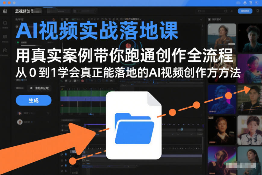 AI视频实战落地课，用真实案例带你跑通创作全流程，从0到1学会真正能落地的AI视频创作方法-淘金阁网创