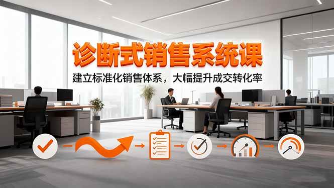 (16435期)诊断式销售系统课,建立标准化销售体系,大幅提升成交转化率-淘金阁网创