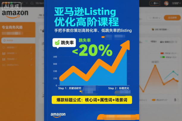 亚马逊Listing优化高阶课程,手把手教你策划高转化率、低跳失率的listing-淘金阁网创