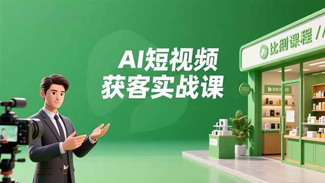 (16747期)AI短视频获客实战课,数字人创作、实体行业应用、精准引流,30天获取客源月入6万+-淘金阁网创
