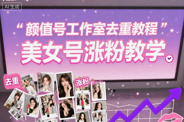颜值号工作室去重教程,美女号涨粉教学-淘金阁网创