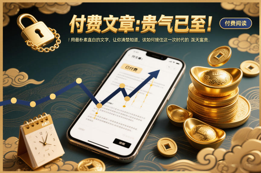 付费文章:贵气已至!用最朴素直白的文字,让你清楚知道,该如何接住这一次时代的泼天富贵-淘金阁网创