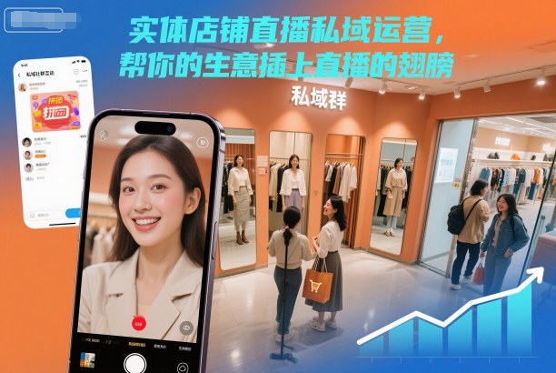 实体店铺直播私域运营,帮你的生意插上直播的翅膀-淘金阁网创