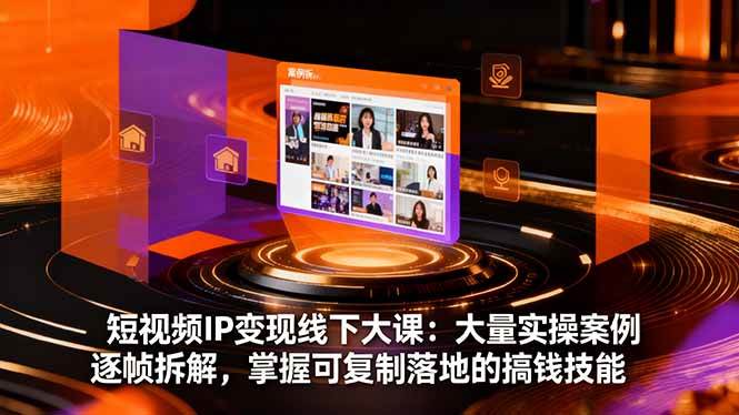 (16410期)短视频IP变现线下大课:大量实操案例逐帧拆解,掌握可复制落地的搞钱技能-淘金阁网创