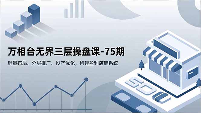 万相台无界三层操盘课-75期，销量布局、分层推广、投产优化，构建盈利店铺系统-淘金阁网创