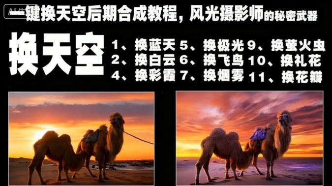 一键换天空后期合成教程，风光摄影师的秘密武器-淘金阁网创