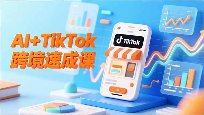 (16745期)AI+TikTok跨境速成课,智能翻译、店铺定位、流程拆解,7天高效上线运营-淘金阁网创