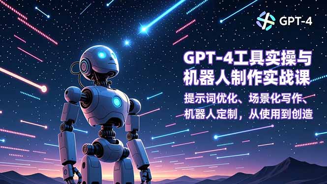 GPT-4工具实操与机器人制作实战课:提示词优化、场景化写作、机器人定制,从使用到创造-淘金阁网创