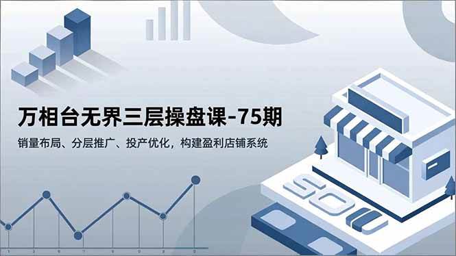 (16769期)万相台无界三层操盘课-75期,销量布局、分层推广、投产优化,构建盈利店铺系统-淘金阁网创