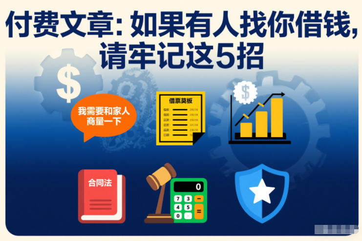 付费文章：如果有人找你借钱，请牢记这5招-淘金阁网创