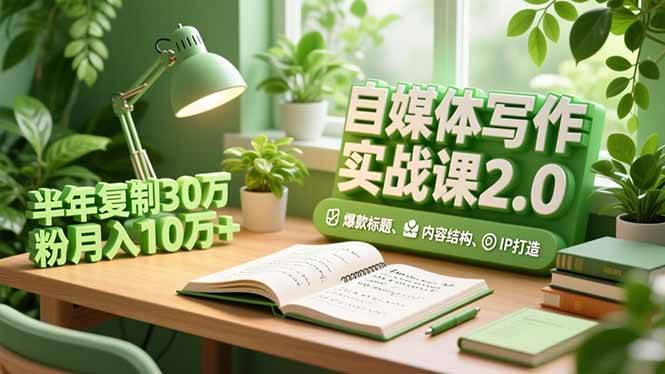 (16734期)自媒体写作实战课2.0,爆款标题、内容结构、IP打造,半年复制30万粉月入10万+-淘金阁网创