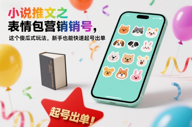 小说推文之表情包营销号,这个傻瓜式玩法,新手也能快速起号出单-淘金阁网创