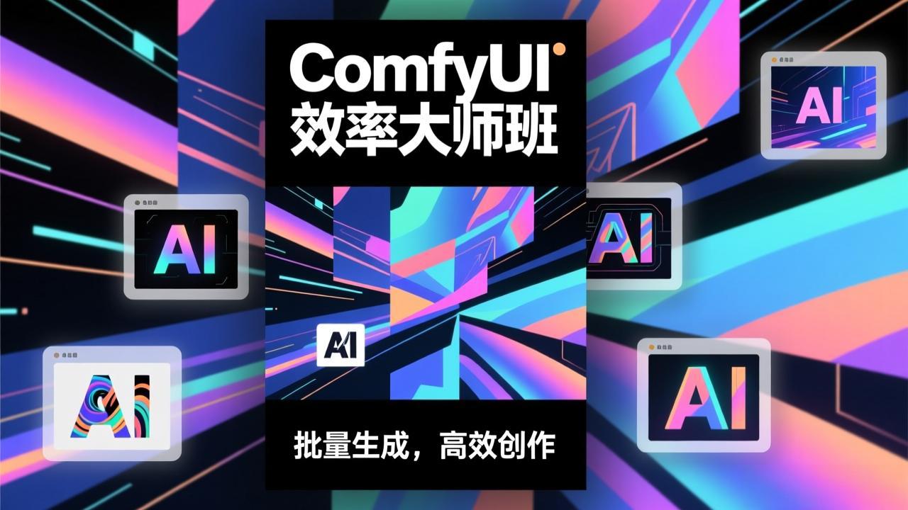 ComfyUI效率大师班：工作流搭建，批量生成，将个人AI出图效率提升5-10倍，月接单收入1-3万-淘金阁网创