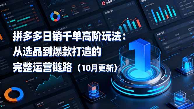 (16404期)拼多多日销千单高阶玩法:从选品到爆款打造的完整运营链路(10月更新)-淘金阁网创