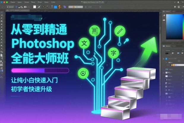 从零到精通Photoshop全能大师班，让纯小白快速入门，初学者快速升级-淘金阁网创