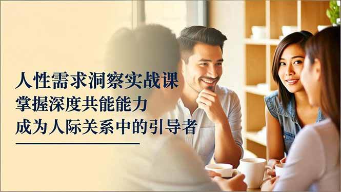 (16683期)人性需求洞察实战课,掌握深度共感能力,成为人际关系中的引导者-淘金阁网创