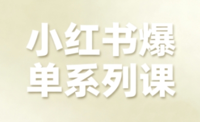 小红书爆单系列课，聚焦小红书电商全链路增长(更新)-淘金阁网创