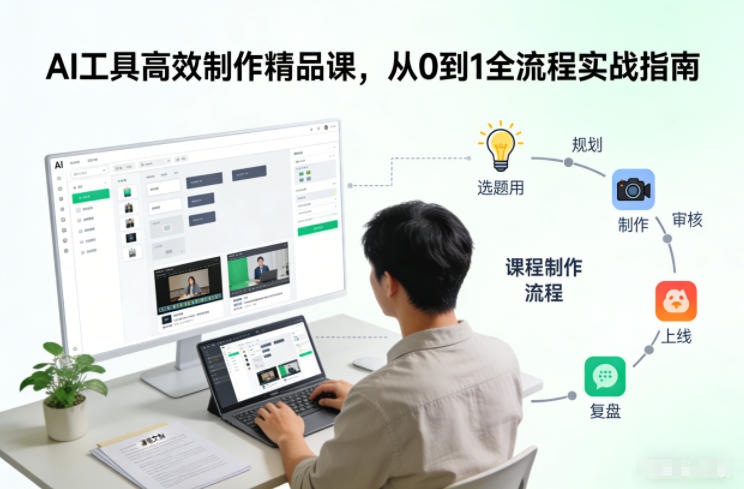 AI工具高效制作精品课，从0到1全流程实战指南-淘金阁网创