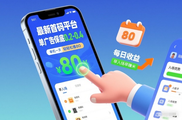 最新首码平台，单广告保底0.2-0.4，单机一天轻松撸80，早入场早賺米【揭秘】-淘金阁网创