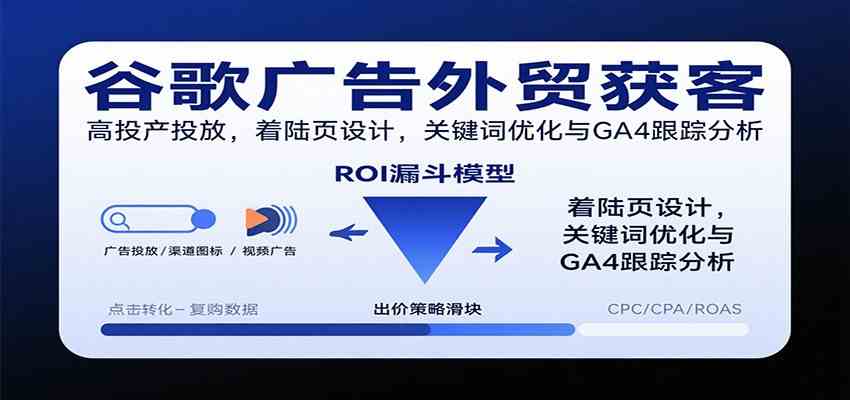 谷歌广告外贸获客,高投产投放,着陆页设计,关键词优化与GA4跟踪分析-淘金阁网创