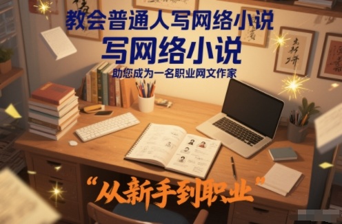 教会普通人写网络小说，助您成为一名职业网文作家-淘金阁网创
