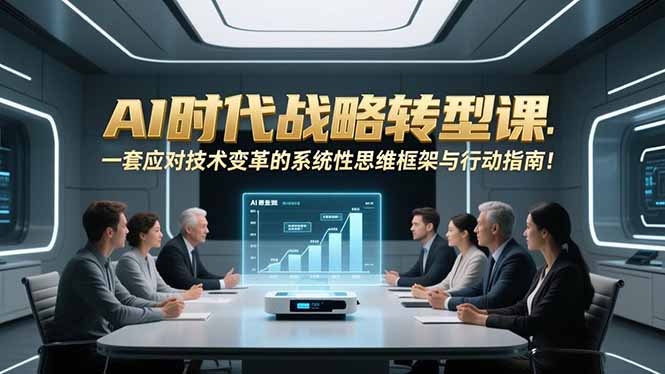 AI时代战略转型课:一套应对技术变革的系统性思维框架与行动指南!-淘金阁网创